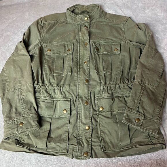 Gap Army Military Style Green Cotton Jacket - Picture 3 of 11